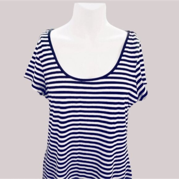 H&M Basic Striped Ballerina front Casual T-Shirt Dress (L tag- M/L actual fit) - Picture 6 of 12